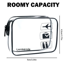 Paidiem Clear Toiletry Bag 4-Pack - Quart-Size Travel Organizer for Carry-On Essentials, Cosmetic & Makeup Storage, Travel Accessories for Women & Men