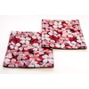 Japanese Brocade Kimono Coasters Set of 2 (Hanayagi)