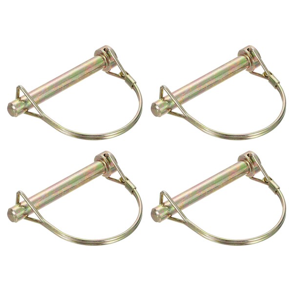 sourcing map 4Pcs 3/8" x 2-3/4" Linch Pin with Ring,