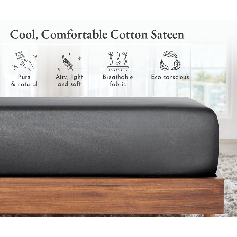 California Design Den Soft 100% Cotton Fitted Sheet Double Size,