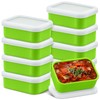 Nuogo 8 Pcs 1 Cup Silicone Freezer Trays with Lid