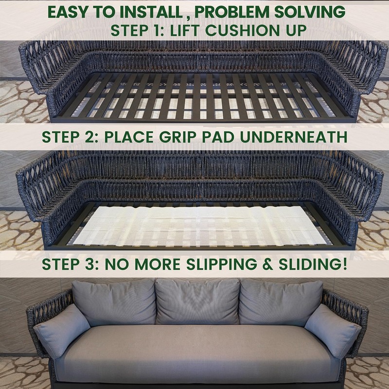 ECOHomes Couch Cushion Grip Pad Stops Cushions from Sliding -