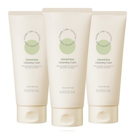 Missha Creamy Latte Cleansing Foam Green Tea 172ml 3pcs / 미샤 크리미 라떼 클렌징 폼 녹차 172ml 3개