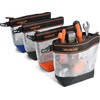 WELKINLAND 10-Inch Clear Tool Pouch Organizer - 4 Pcs Zipper