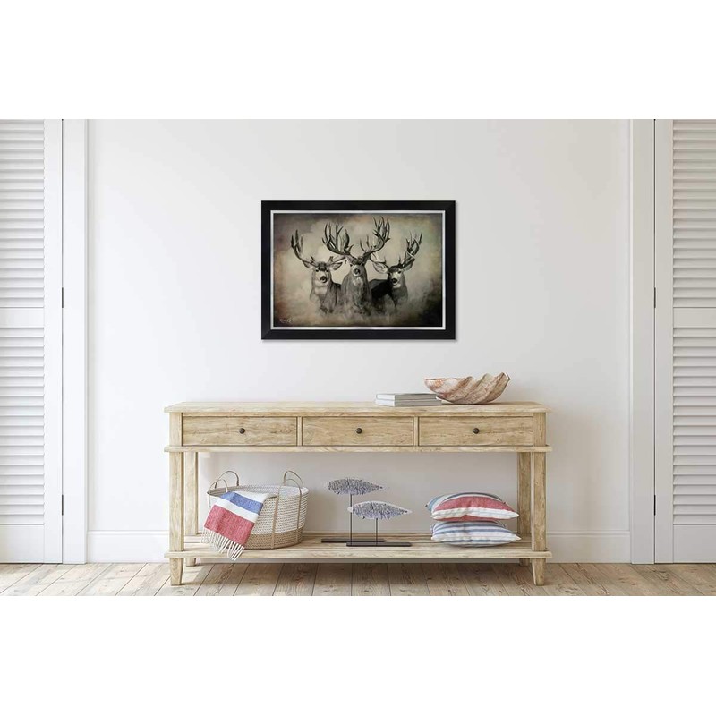 The Wild Bunch Mule Deer Print (36x24 Dark Version)