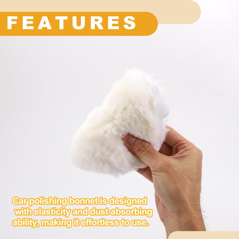 Partuto 1pc 5" 125mm Universal Wool Polishing Buffing Pad -