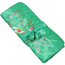 Roll jewelry travel case for women jewelry case jewelry pouch bathroom bag travel vanity case mini jewelry travel case travel toiletry bag coin purse silk bag woman Organizer