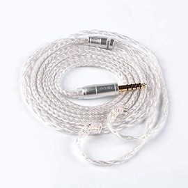 KBEAR 16 Core Silver Plated Replacement Cable Upgrade Cable Replacement Earpiece AudioContact Replacement Cable for ZSN ZSN Pro AS16 CCA A10 CA4 etc (2 Pin 4.4mm)