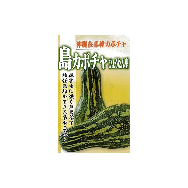 Futaba Seedlings Okinawa Island Pumpkin (Gourd Shape) Seeds, Small Bag