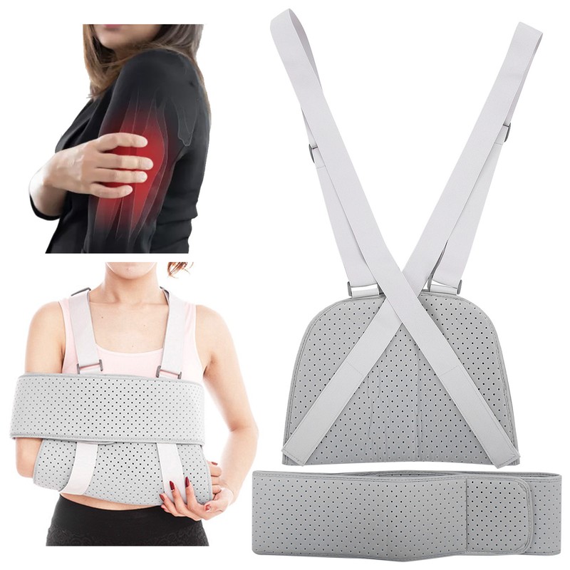 Arm Sling Support with Fixing Band for Broken Fractured Bones