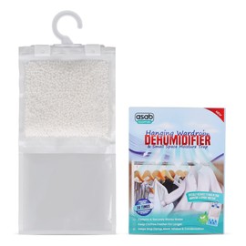 ASAB Wardrobe Dehumidifier Bag | Hanging Damp Trap Sachets | Mildew Mould Moisture Absorber | Prevents Condensation Bad Odours | Used For Moisture Trap In Home Bedroom Wardrobe