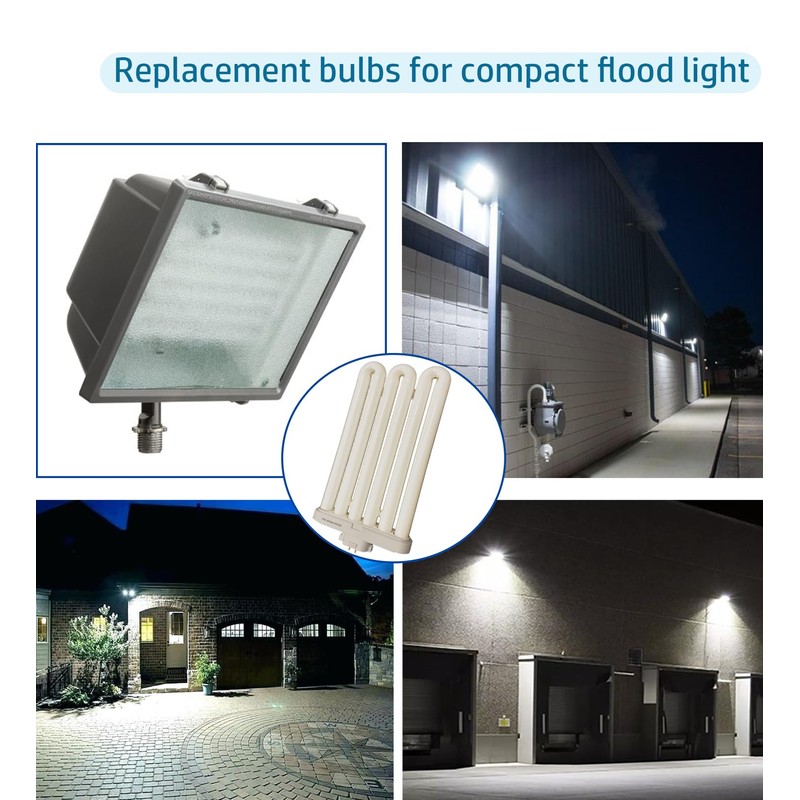 65Watt FML65/6500K Daylight Triple Tube Fluorescent Light Bulb, 4-Pin GX10Q-8