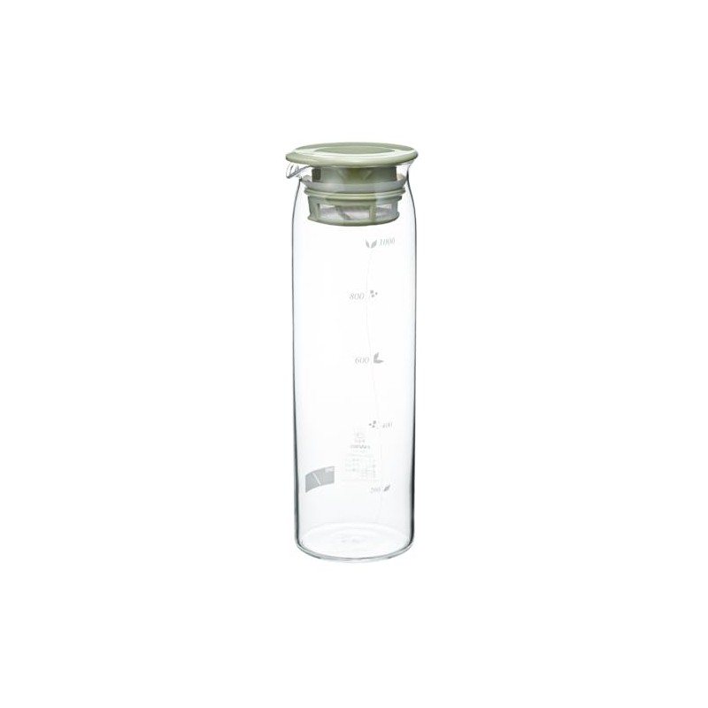 Hario Mizudashi Cold Brew Tea Bottle, 1000 ml, Smoke Green