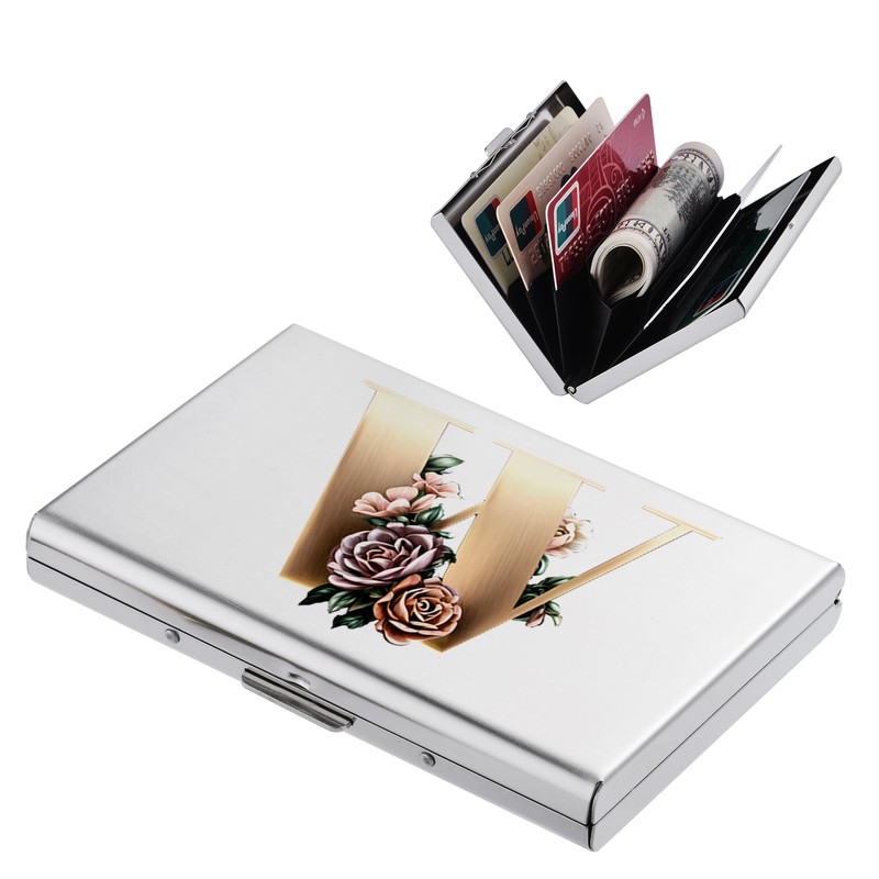 BONSYL Slim RFID Blocking Metal Credit Card Holder - Fashionable
