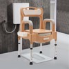 Bedside Commode, Height Adjustable Portable Toilet Chair, 551Lbs Heavy Duty