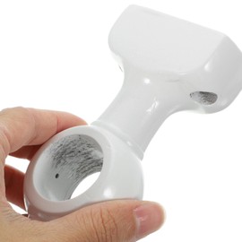 BESPORTBLE 2Pcs White Wooden Curtain Pole Brackets: Wooden Curtain Pole Bracket Curtain Rod Bracket White Track Wooden Base