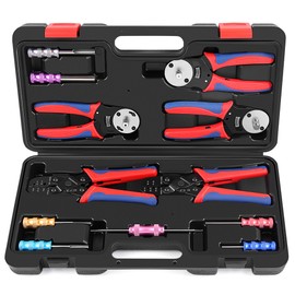 Knoweasy Deutsch Crimper Kits for Deutsch DT Connectors: Close Barrel and Open Barrel Crimper, Deutsch Removal Extraction Tool, Weather Pack Terminals - Includes 12PCS