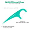 FAMILIFE Floss Picks, 240 Count Mint Dental Floss Cleaner, Tooth