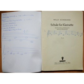SCHULE FUR CLARINET CLARINETTE