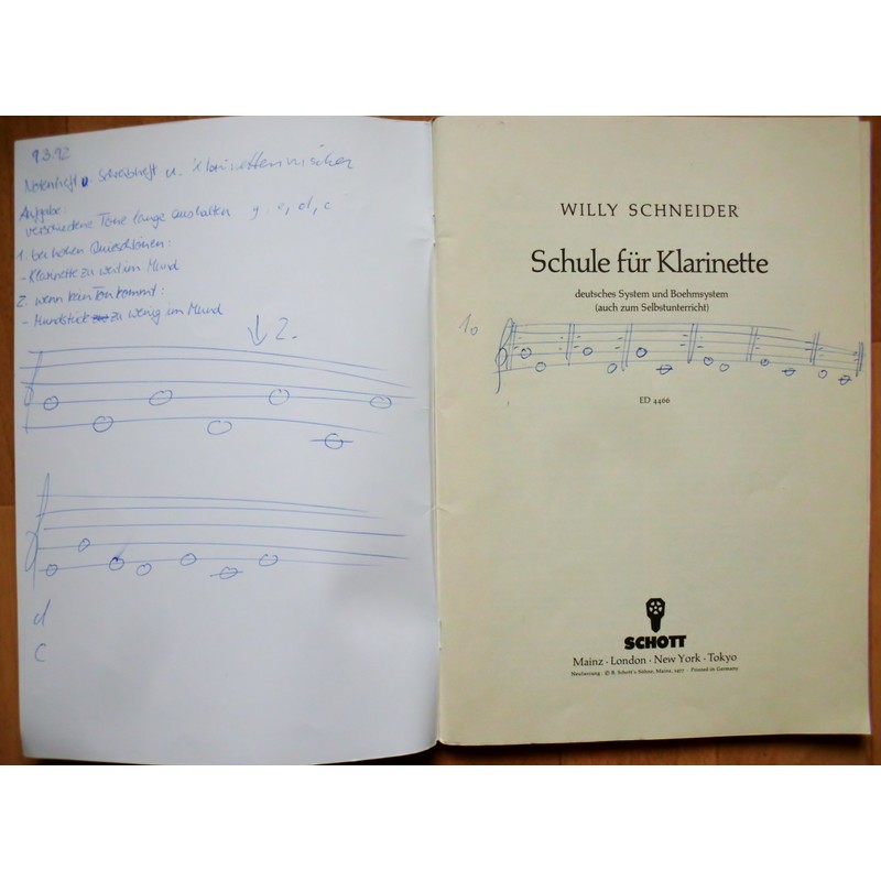 SCHULE FUR CLARINET CLARINETTE