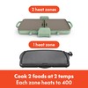 Bella 10"x 20" Ceramic Fold-n-Store Dual Temp Griddle, Fits-anywhere™ Kitchenware,