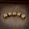 OEAYA 5 Pieces 6-Sided Dice 13MM Solid Metal Game Dice