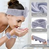Tiny Chou 5pcs Spa Headband and Wrist Bands Set for