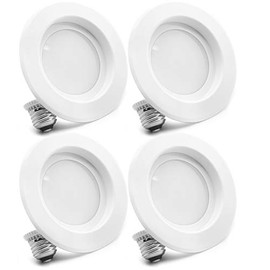 Bioluz LED 6" 4 Pack Brightest Retrofit Ceiling Light Fixture | 120W Replacement Dimmable LED Recessed Lighting, 2700K Warm White Ceiling Lights, 1200 Lumen Recessed Light Fixtures & LED Light Fixture