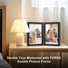 5x7 Double Picture Frame Wooden Hinged Photo Frame Definition Glass