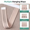 HOMEIDEAS 100% Linen Blackout Sidelight Curtains for Front Door, Side