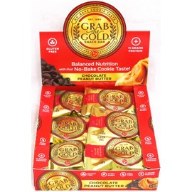 Grab The Gold Energy Protein Snack Bars Chocolate Peanut Butter 12 Count Box