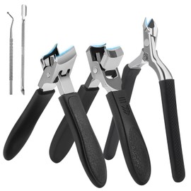 IHKFILAN Eagle Beak Nail Clippers, Wide Jaw Opening Anti-Splash Toenail Cutters，Toenail Clippers for Seniors Thick Nail，Angled Head Large Toe Nail Clippers，Staineless Steel Ingrown Fingernail 5Pcs Kit