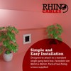 rhinocables Single Gang White Brush Plate Faceplate for Wall-Mounted Installation