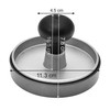 Dehner Hamburger Press, Diameter 11.3 cm, Height 7.8 cm, Aluminium,