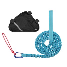 Hsthe Sea Bicycle Tow Rope, 4.5 Metre Bicycle Tow Strap, Elastic Load Capacity 225kg, Self-Retracting Pull Rope(Blue)