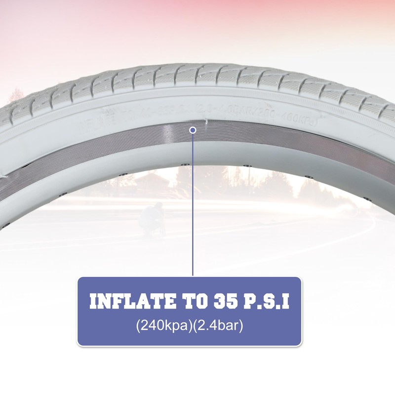 WEEROCK Two Pack 20 Inch 20 * 1.75 White Bicycle