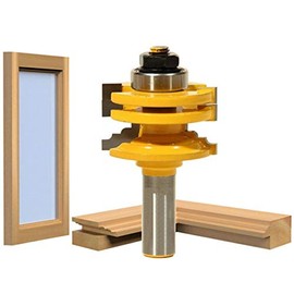 APlus 1/2'' Shank Lock Miter Router Bit, Door & Window Bits Woodworking Cutter Cutting Tool for Engraving Machine Trimming Machine