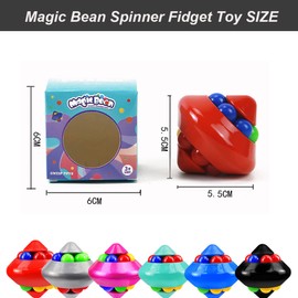 Magic Bean Puzzle Rotating Cube Toys for Kids,Magic Cube Creative Rotating Finger Spinner Puzzle Toy,Gyroscope Toy Rotating Finger Cube Jigsaw Toy Stress Games IQ Toy for Kids,Teen Xmas New Year Gifts