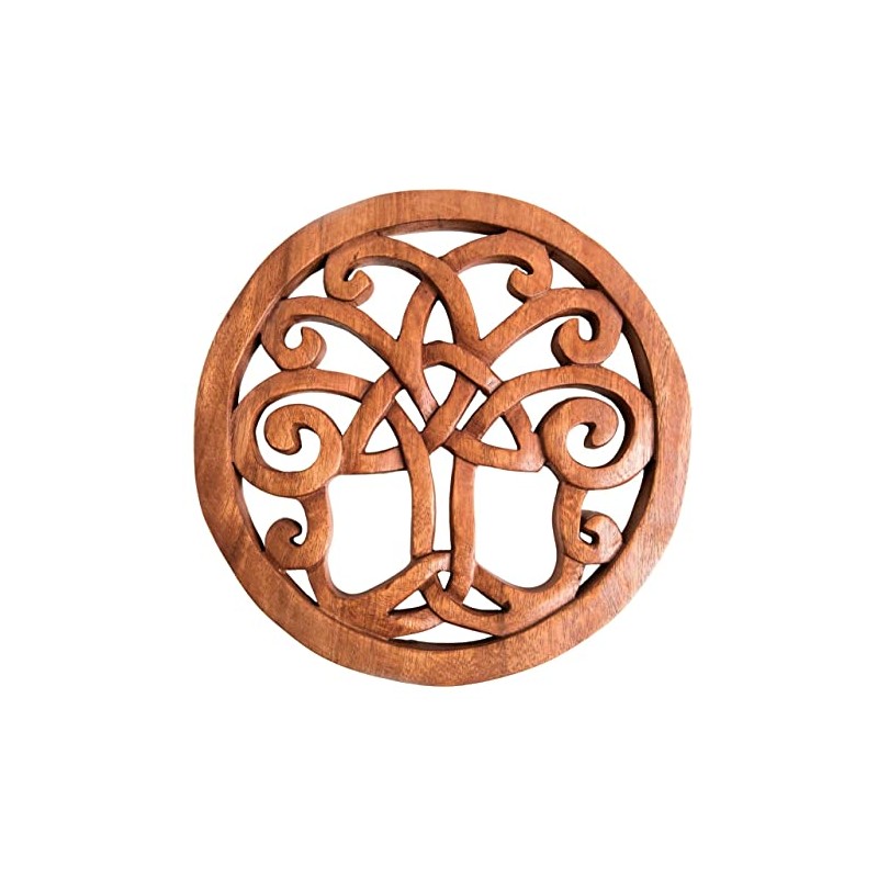 Windalf Wall Decoration Wooden Picture Varuna Diameter 25 cm Celtic