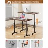 Amztabler Small Standing Desk Adjustable Height, Mobile Stand Up Desk
