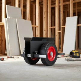 Drywall Mover Dolly 10 Inch Rubber Wheels Adjustable Clamp Panel Cart For Steel Panels Mattress DoorsDefault: Default