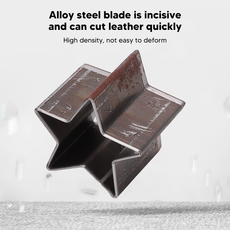 4 Pcs Leather Cutting Dies, Star Shape Alloy Steel Hollow