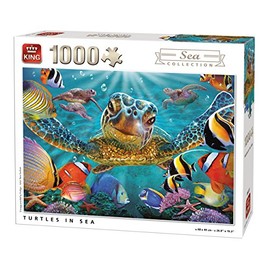 King 5617 Turtles in Sea Underwater Jigsaw Puzzle 1000-Piece, 68 x 49 cm
