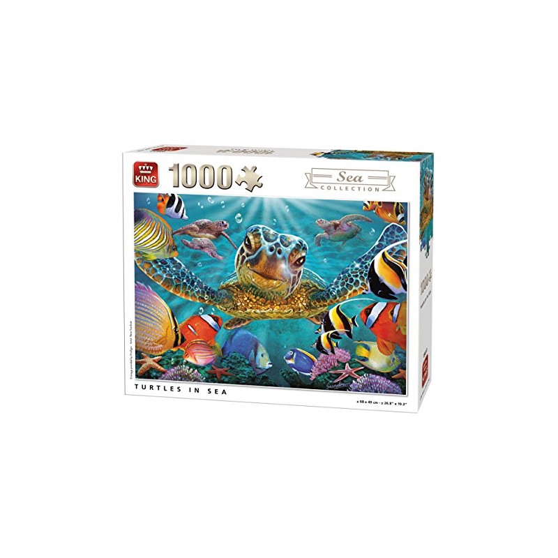 King 5617 Turtles in Sea Underwater Jigsaw Puzzle 1000-Piece, 68
