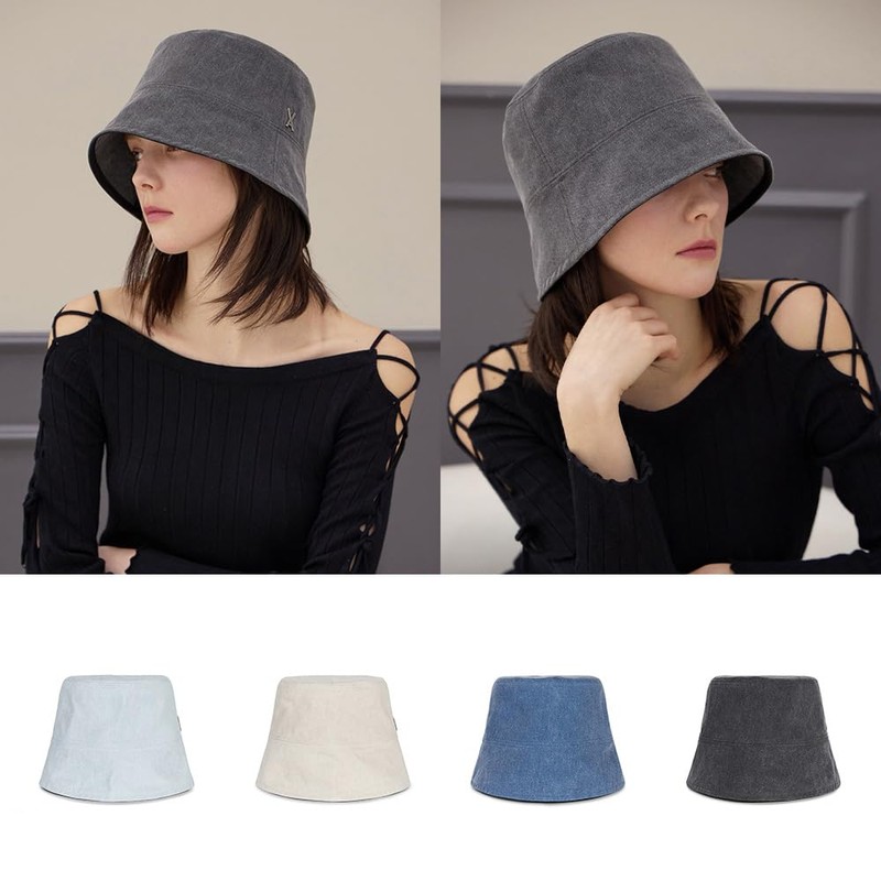VARZAR VA Stud Pigment Bucket Hat, 4 Colors, Unisex, Korean