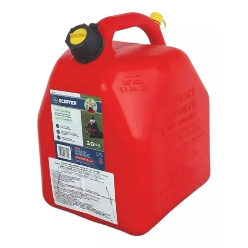 Scepter Tanque Bidón Gasolina 20ltrs Portátil Scepter Tapa Seguridad