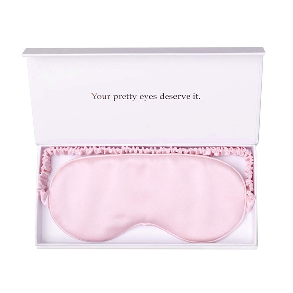 Silk Sleep Mask by Yanser Luxury 100% Mulberry Silk Eye Mask - Eye Cover - Eye Shade - Blindfold - Anti Aging - Skin Care - Ultra Soft - Light & Comfy - Travel Bag - Gift Package