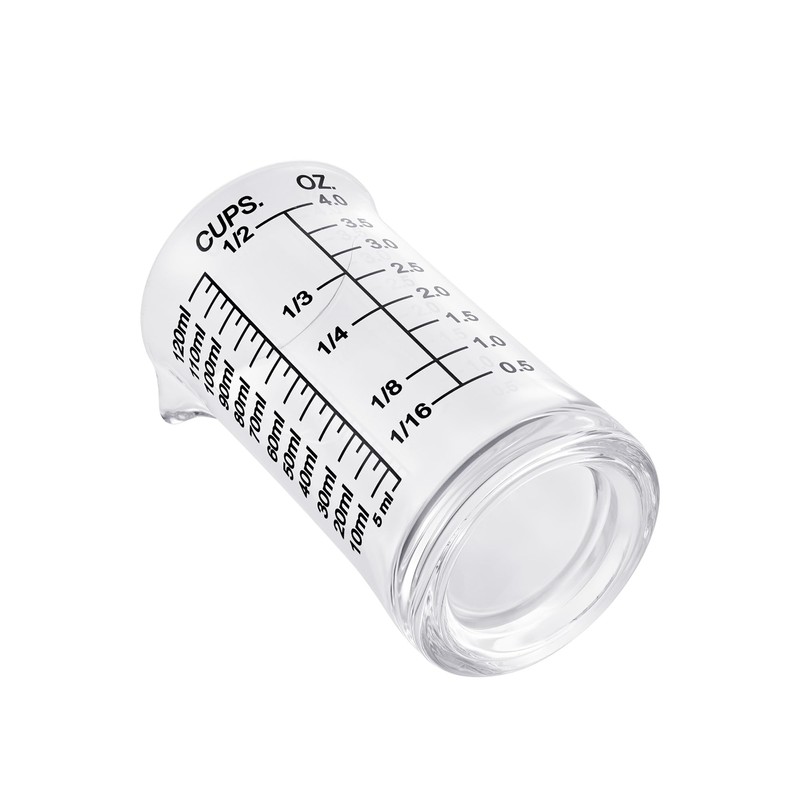 Ackers 4oz Glass Measuring Cup – Shot Glass with Ounce,Ml,Cups