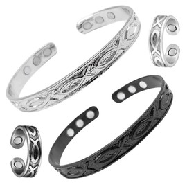 Lymphatic Drainage Magnetic Bracelet Women's Health Copper Bracelet Women's Magnetic Bracelet Women's Magnetic Rings Women's Magnetic Bracelet Adjustable Opening Design Built-in Strong Magnet with 2