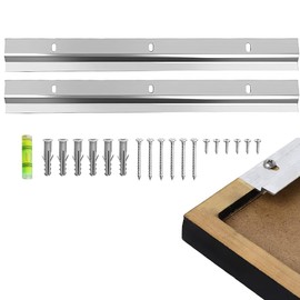 AEIOPRS 2pcs Z Clips for Hanging Heavy Duty Suspension System French Rails Picture Hanger Interlocking Photo Frame Hooks for Pictures and Mirrors Artwork Frames